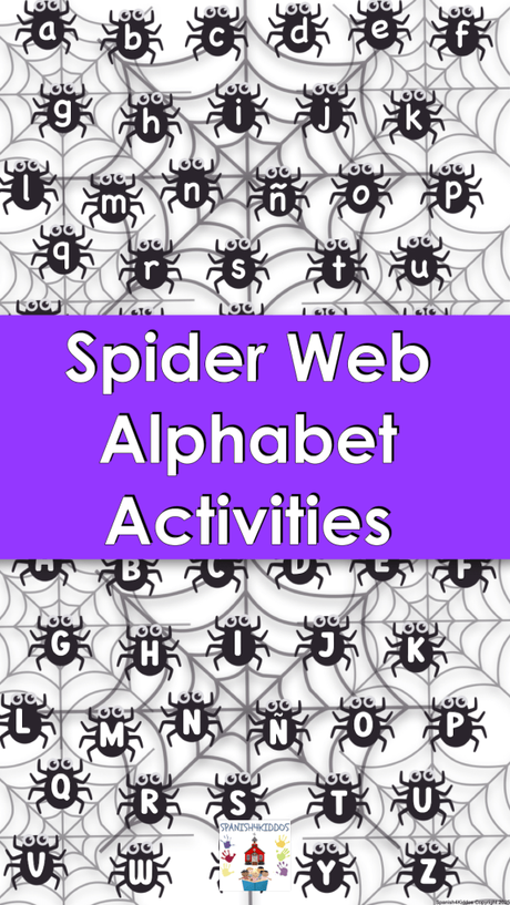 Bilingual Halloween Fun: Spider Web Activities for Spanish Alphabet Learning