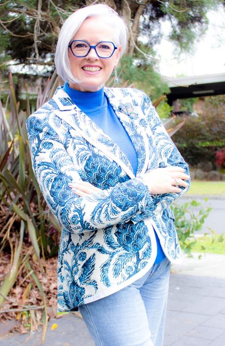 Pair your jeans with a blazer to look more put together