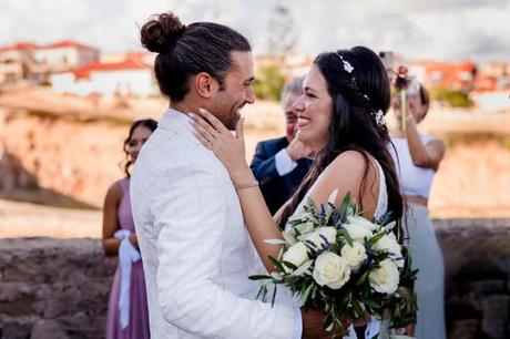 Autumn Wedding Methoni Castle Ivory Roses