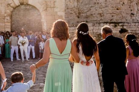 Autumn Wedding Methoni Castle Ivory Roses