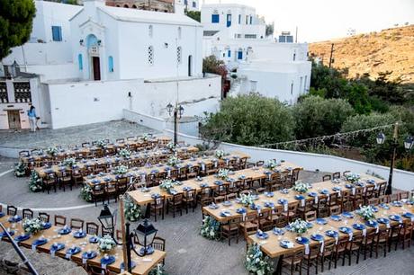 Summer Wedding Blue Details Tinos