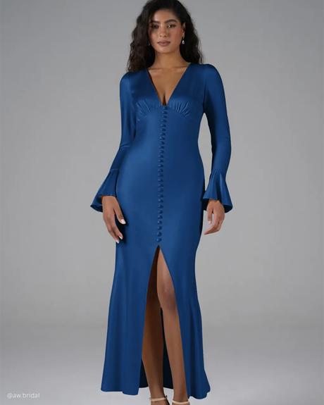 AW Bridal Winter Wedding Guest Dresses: Elegant Cold-Season Style aw bridal winter wedding guest dresses simple with long sleeves