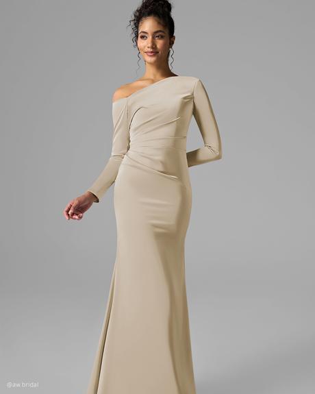 AW Bridal Winter Wedding Guest Dresses: Elegant Cold-Season Style aw bridal winter wedding guest dresses long simple with sleeves