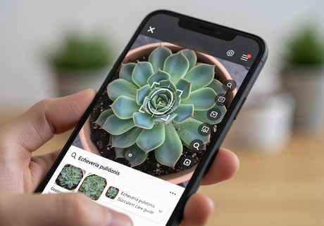 AI and Influence: Two Pillars of Modern Digital Marketing Strategy Visual search interface on a smartphone - best practices for influencer marketing on pinterest