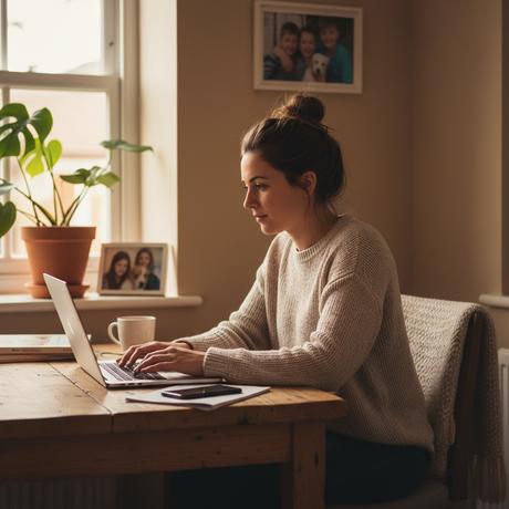 How To Maximise Your Side Hustle As A Blogger UK blogger working from home balancing teaching and blogging