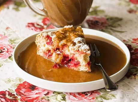 Amish Cranberry Cake with a Butter Sauce