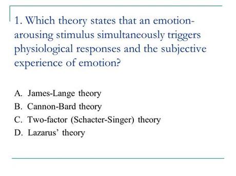 The Link Between Stimuli and Emotional Responses: Uncovering the Theory Behind Physiological Triggers Which Theory States That A Stimulus Triggers Physiological Changes That Produce Emotion?