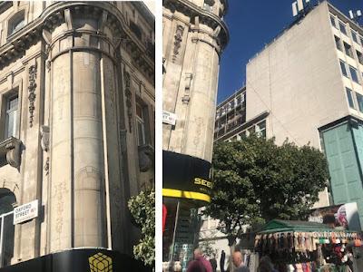 Edwardian era architectural trompe l'oeil at 386 Oxford Street – linen, jewellery or furs?