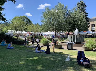 A TUESDAY IN PORTLAND, OREGON - THE OHSU FARMERS MARKET AND ELK ROCK GARDEN Guest Post by Caroline Hatton