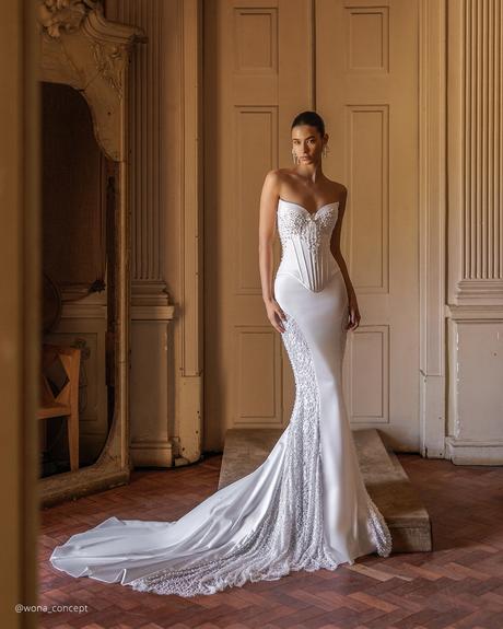 wona concept top wedding dresses mermaid strapless neckline sexy