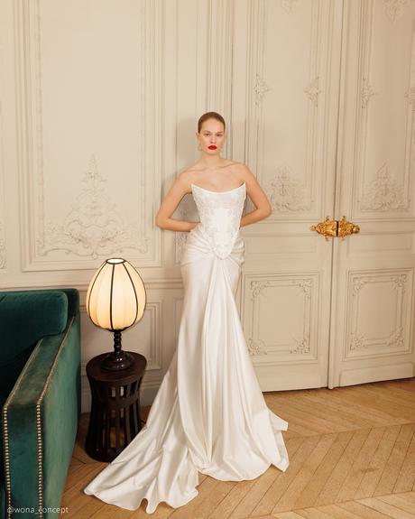 wona concept top wedding dresses strapless corset silk