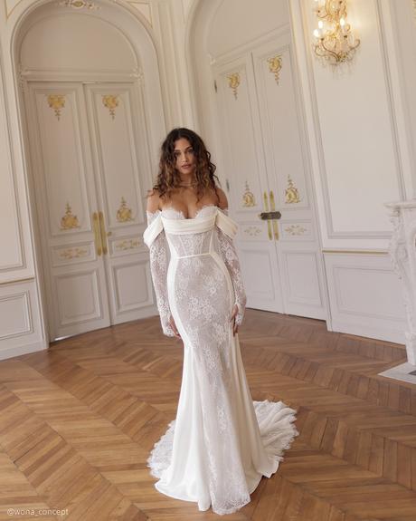 wona concept top wedding dresses mermaid with long sleeves lace