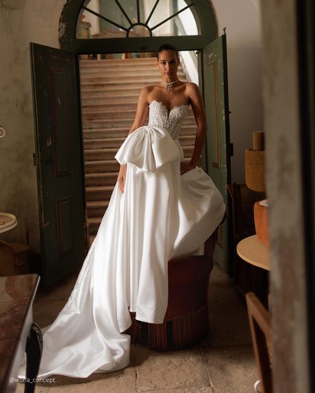 wona concept top wedding dresses simple with strapless neckline bow