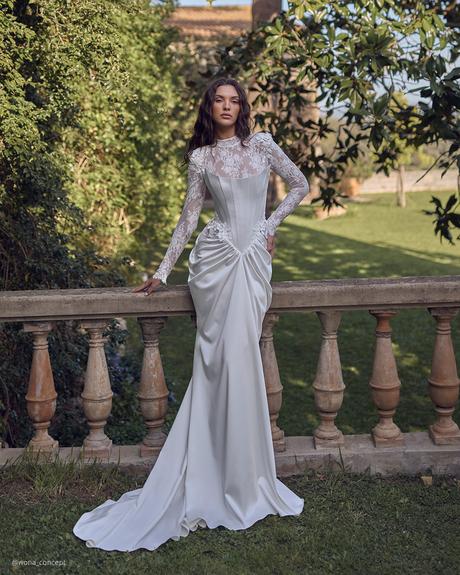 wona concept top wedding dresses with long sleeves lace corset crocus