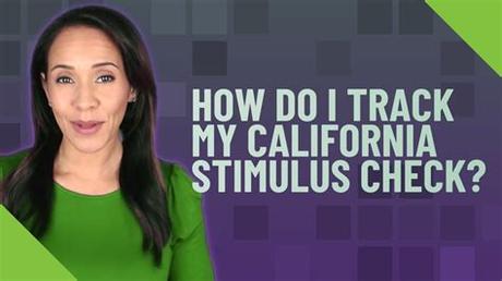Track Stimulus Check California