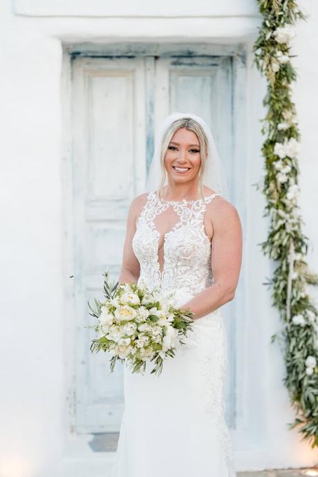 Romantic Destination Wedding Athens White Florals