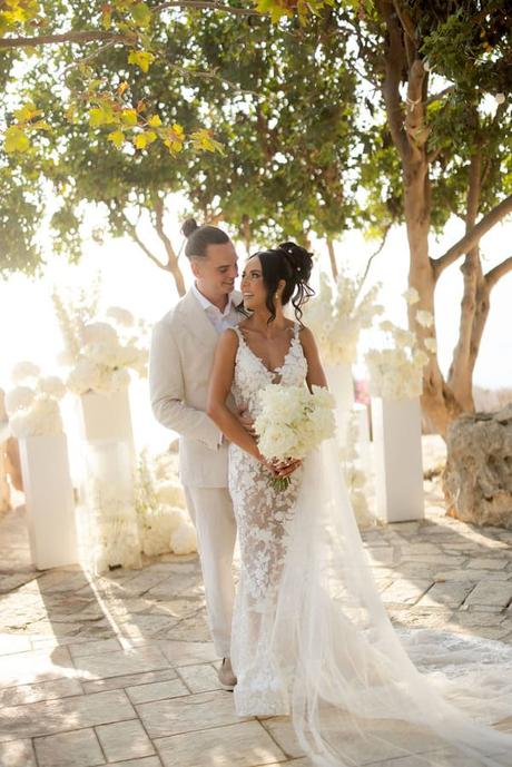Destination Romantic Wedding Rethymno White Flowers