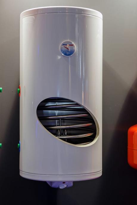 Modern white water heater boiler