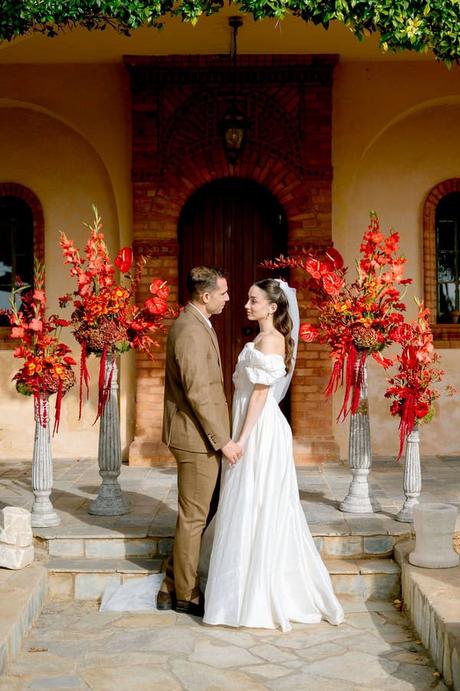 Gorgeous Styled Shoot With Bold Red Tablescape Inspired By Nature