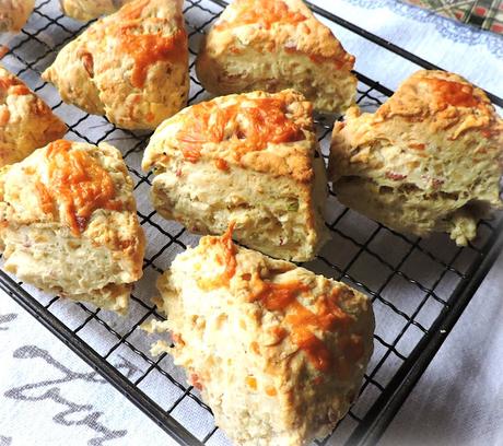 Cheese, Spring Onion & Bacon Scones