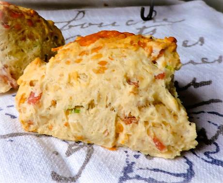 Cheese, Spring Onion & Bacon Scones