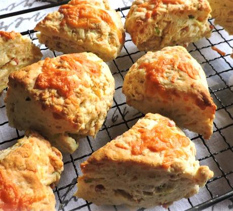 Cheese, Spring Onion & Bacon Scones