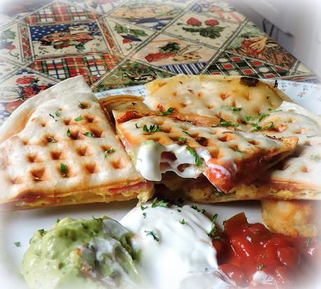 Breakfast Waffle Quesadillas Breakfast Waffle Quesadillas