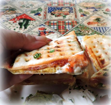 Breakfast Waffle Quesadillas