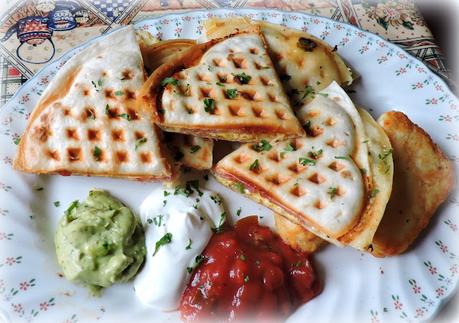 Breakfast Waffle Quesadillas