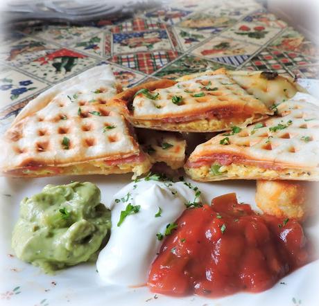 Breakfast Waffle Quesadillas