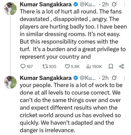 Cricket world has evolved : Sanga’s request for Sri Lanka Cricket