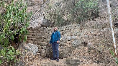 The ancient laid steps at Narasimhaswamy betta trek