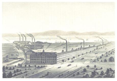 Singer Elizabethport factory in New Jersey, 1876