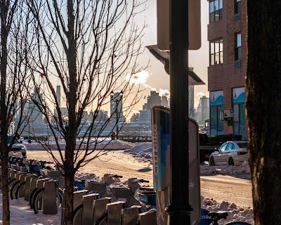 Sun (dirty) snow Hoboken
