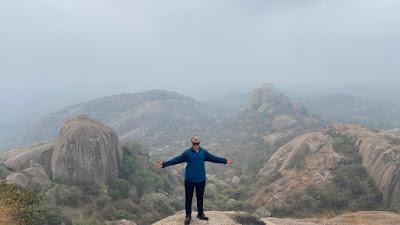 Gunda thrilled at the summit of Acchalu betta after the heavy forest flogging
