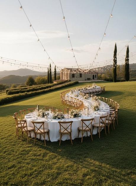 Romantic Countryside Wedding Setting Lfarfalla Bianca Italy