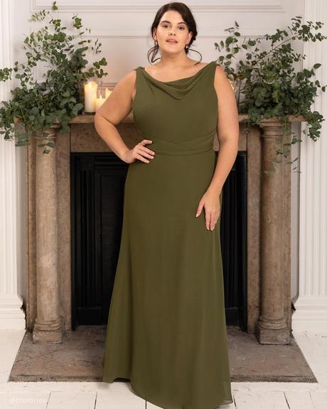 wedding guest dresses spring plus size green long simple truebride