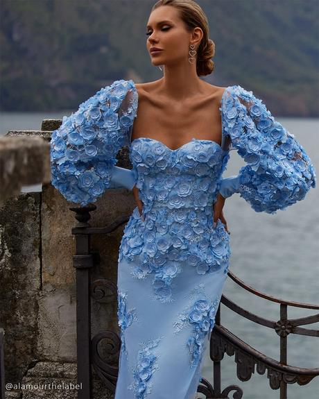 wedding guest dresses spring floral blue alamourthelabel