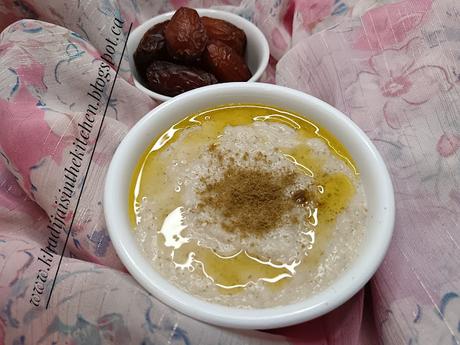 Soupe à la semoule d'orge / Barley Semolina Soup /Sopa de sémola de cebada /الحسوة