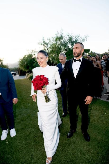 Modern Wedding Athens Red Roses