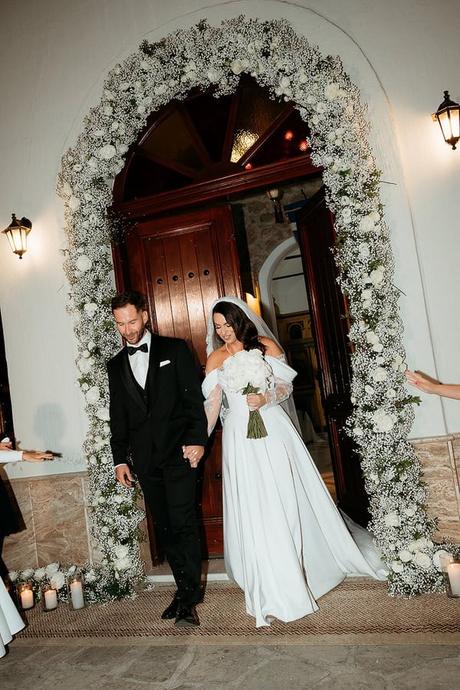 Chic White Flower Wedding Naoussa