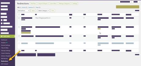 rankmath redirection module
