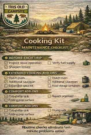Cooking Gear Maintenance Checklist