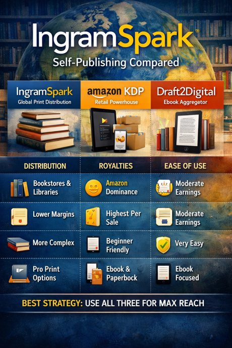 Maximize Your Self-Publishing Success with Ingram Spark, KDP, and Draft2Digital