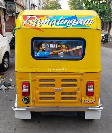 face found on a city Auto-rickshaw