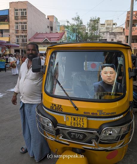 face found on a city Auto-rickshaw