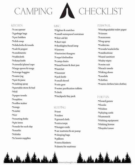 Camping Checklist
