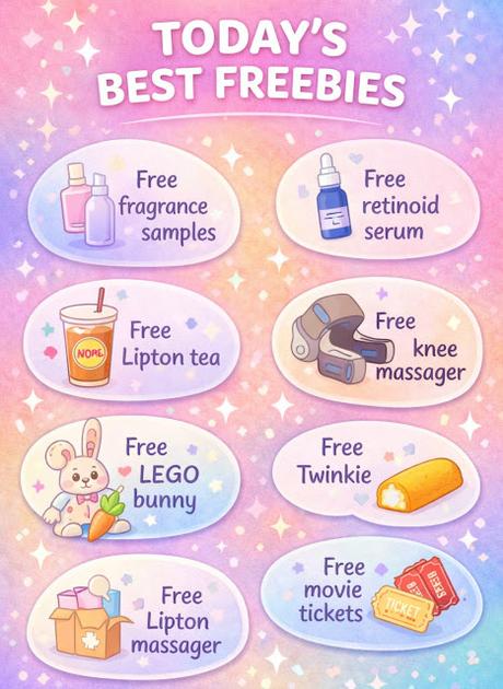 Image: free samples,beauty freebies,food freebies,Entertainment Deals,Walmart deals,LEGO Deals,freebies,deals,savings