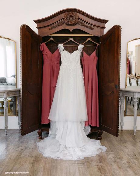 mr mrs wagner get ready dresses