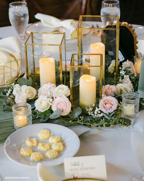 mr mrs wagner decor table candles centerpiece lamp